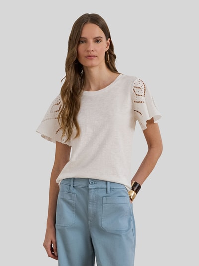Lauren Ralph Lauren Regular Fit T-Shirt aus reiner Baumwolle Weiss 4