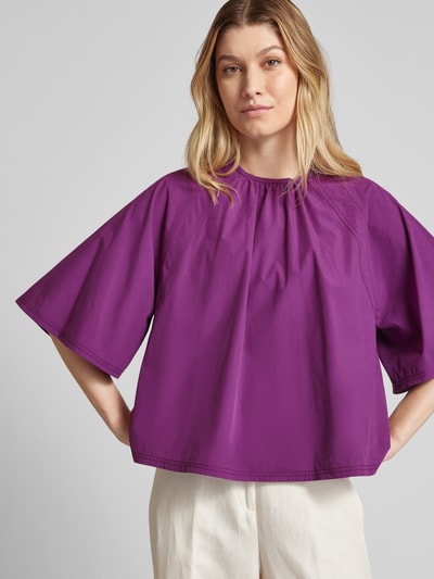 Weekend Max Mara Blusenshirt mit Rundhalsausschnitt Modell 'CRESPO' Violett 3