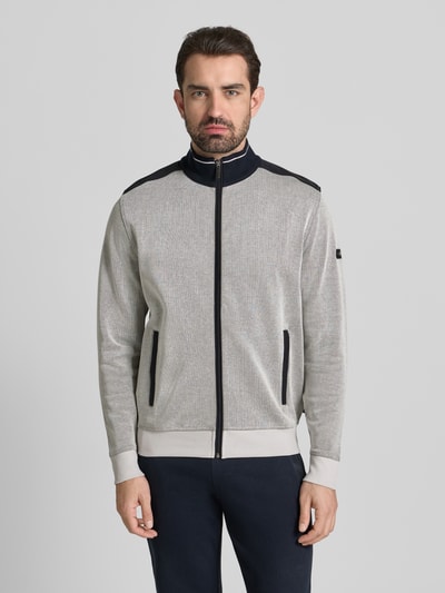 bugatti Sweatjacke mit Stehkragen Ecru 4