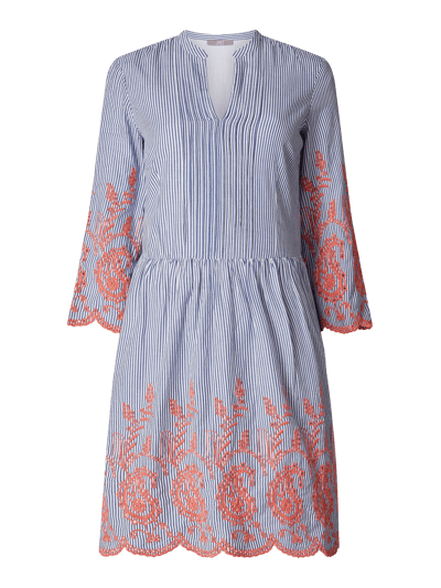 Jake*s Collection Kleid aus Baumwolle mit Lochstickereien  Marine 1