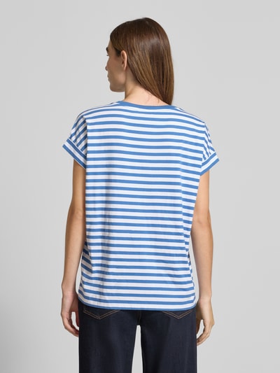 Armedangels Loose fit T-shirt van puur katoen, model 'IDAARA STRIPES' Blauw - 5