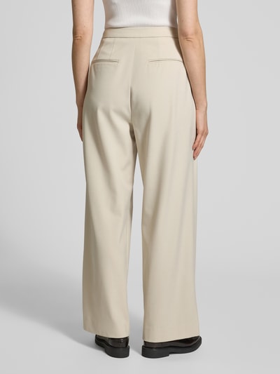 Gestuz High waist broek met bandplooien, model 'edina' Beige - 5