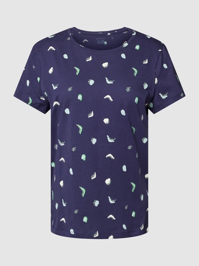 Tom Tailor T-shirt met all-over print Marineblauw - 2