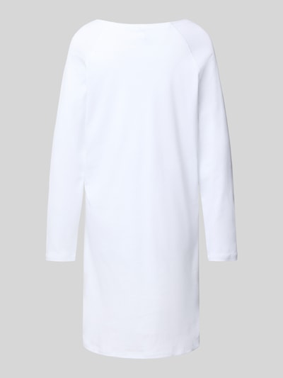 LOUIS & LOUISA Regular fit nachthemd met sierstrik, model 'Kuschelig' Wit - 3