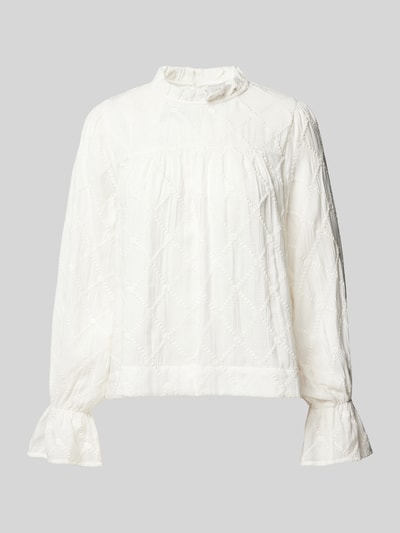 Neo Noir Regular Fit Bluse mit Label-Detail Modell 'Mamara' Offwhite 1