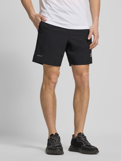 EA7 Emporio Armani Sweatshorts met elastische band Zwart - 4