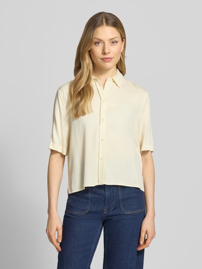 Jake*s Studio Woman Korte mouwblouse van viscose met 1/2-mouw Ecru - 4