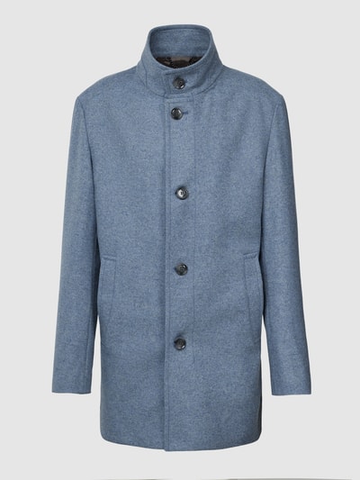 Strellson Lange jas met opstaande kraag, model 'Finchley' Lichtblauw - 2