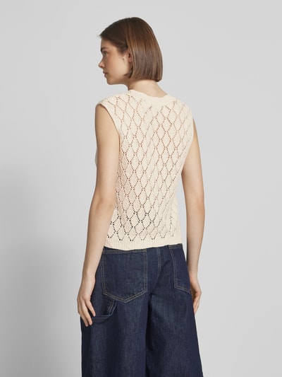 ONLY Slim Fit Strickweste mit Schnürung Modell 'CHILI' Ecru 5