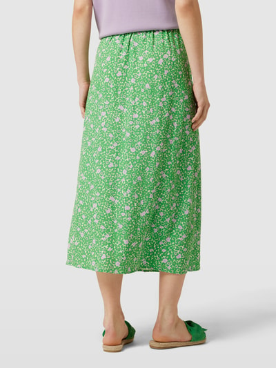 Jake*s Casual Midirok met bloemenmotief Grasgroen - 5