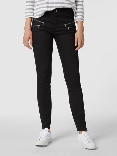 FREE/QUENT Skinny fit stoffen broek met stretch, model 'Aida' Zwart - 4