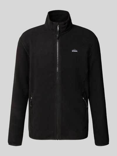 Superdry Fleecejack met opstaande kraag Zwart - 2