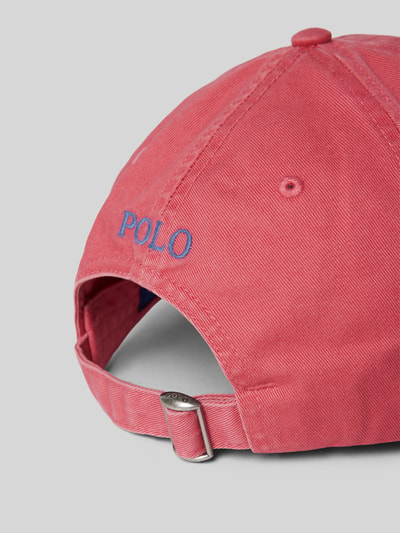 Polo Ralph Lauren Baseballpet met labelstitching Felroze - 3