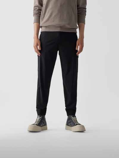 Theory Cargohose mit elastischem Bund Schwarz 4