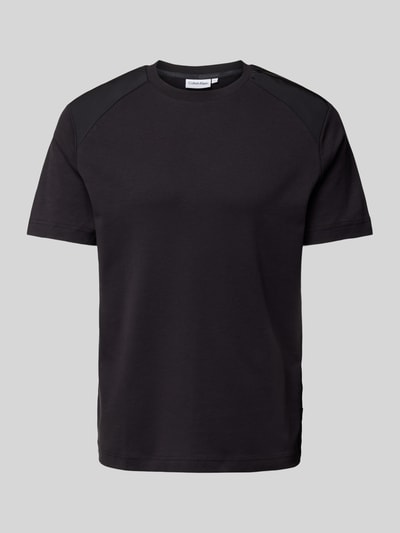 CK Calvin Klein T-Shirt mit Label-Detail Modell 'MIX MEDIA' Black 2