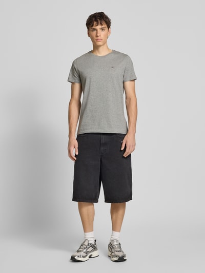Tommy Jeans Regular Fit T-Shirt aus reiner Baumwolle Mittelgrau Melange 1