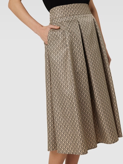 Copenhagen Muse Midirok met all-over print, model 'SIM' Hazelnoot - 3