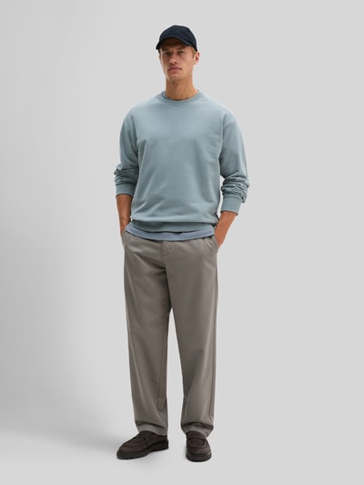 Marc O'Polo Relaxed Fit Sweatshirt aus reiner Baumwolle  Rauchblau 1