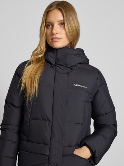 PEAK PERFORMANCE Regular fit gewatteerde lange jas met vulling van eendendons, model 'Quiver' Zwart - 3