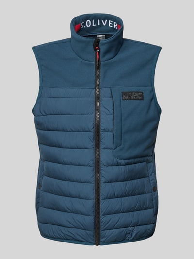 s.Oliver RED LABEL Regular fit bodywarmer met contrastdetails Petrol - 2