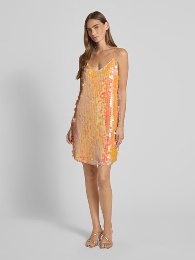 moves Mini-jurk met pailletten, model 'Balista' Oranje - 1