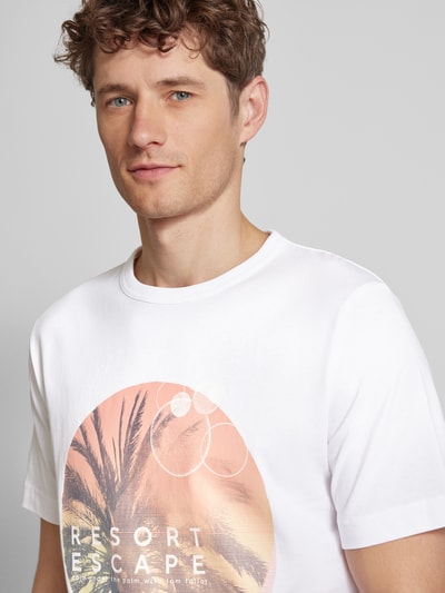 Tom Tailor T-Shirt mit Motiv-Print Weiss 3