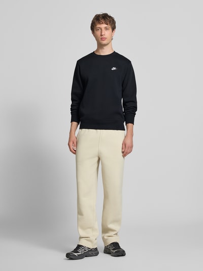 Nike Sweatshirt mit Label-Stitching und Rundhalsausschnitt Black 1