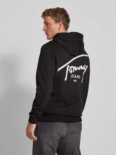 Tommy Jeans Regular fit hoodie met labelprint Zwart - 5