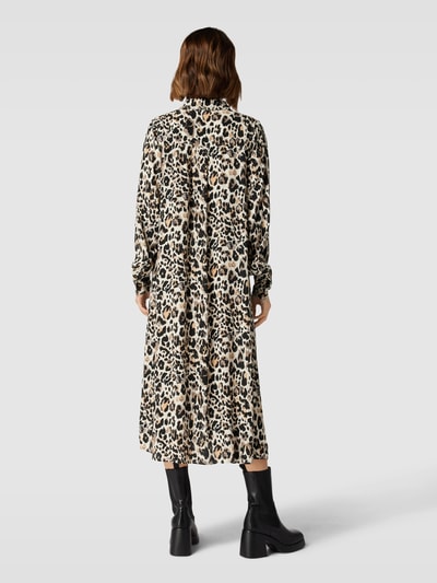 Part Two Blousejurk met dierenprint, model 'Marlas' Zwart - 5