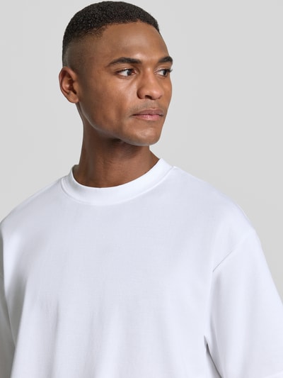 SELECTED HOMME Loose Fit T-Shirt aus Baumwoll-Mix im 3er-Set Modell 'LOOSEOSCAR' Weiss 3