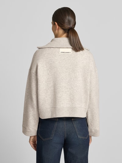 ARMEDANGELS Oversized Bomberjacke aus Baumwoll-Mix Modell 'COTTON-WOOL KNIT' Beige 5