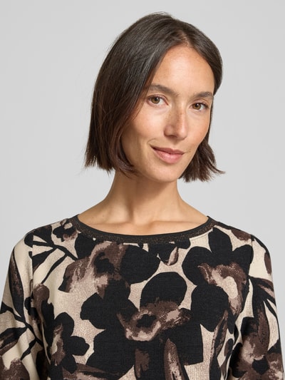 Betty Barclay T-Shirt mit Rundhalsausschnitt und 3/4-Arm Dunkelbraun 3