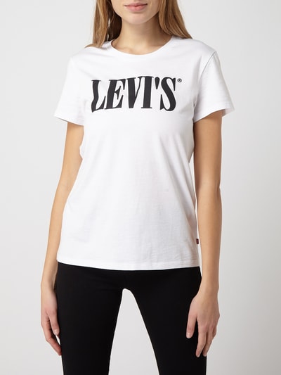 Levi's® T-shirt van katoen met logoprint  Offwhite - 4