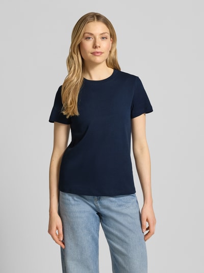 Tom Tailor Regular Fit T-Shirt aus reiner Baumwolle Dunkelblau 4