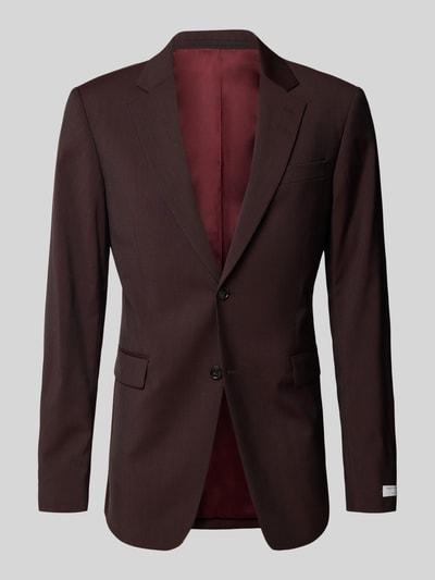 Tiger Of Sweden 2-knoops colbert met reverskraag, model 'Justin' Bordeaux - 2