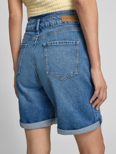 s.Oliver RED LABEL Relaxed Fit Jeansshorts aus Baumwoll-Mix Dunkelblau 3