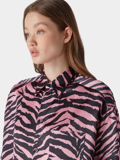 MM6 Maison Margiela Hemdbluse mit Animal-Muster Schwarz 3