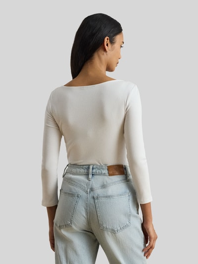 Lauren Ralph Lauren Strickshirt mit 3/4 Arm aus Baumwoll-Mix Weiss 5