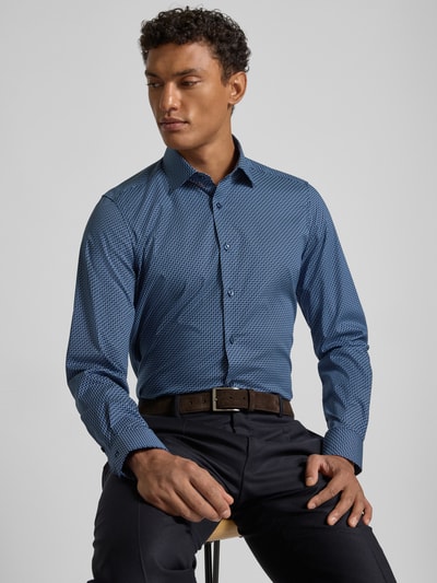 OLYMP Level Five Slim fit zakelijk overhemd met kentkraag Marineblauw - 3