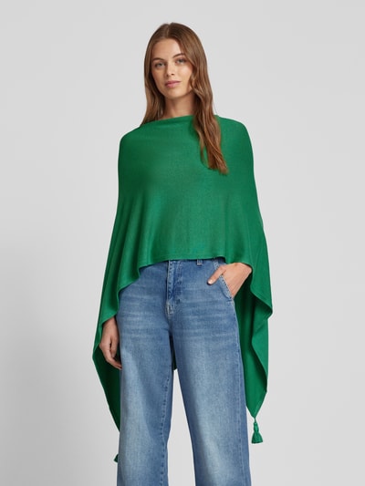 comma Poncho mit Quasten Gruen 4