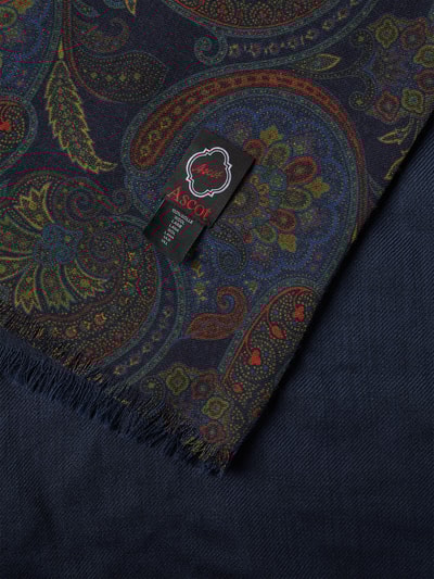 Ascot Schal mit Ausfransungen Marine 2