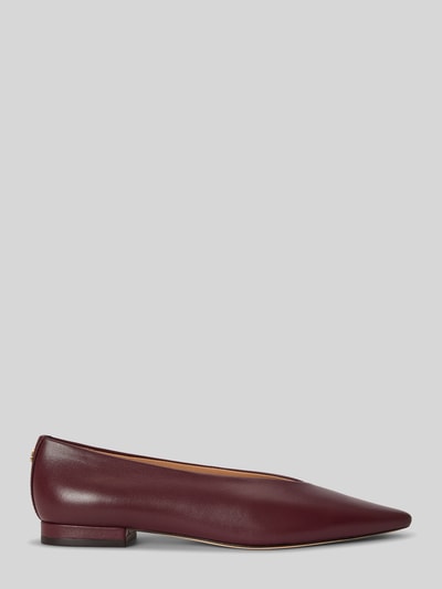 Lauren Ralph Lauren Ballerina aus echtem Rindsleder Bordeaux 2