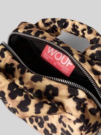 WOUF Bowlingtas met logopatch, model 'Feline' Middenbruin - 5