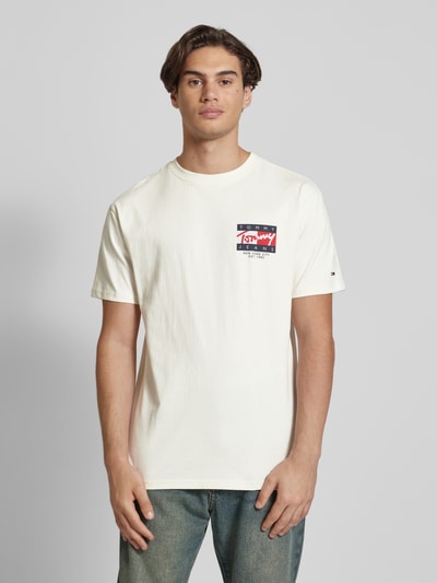 Tommy Jeans T-shirt z nadrukiem z logo Biały 4