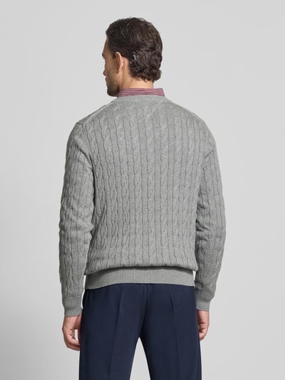 Tommy Hilfiger Regular fit gebreide pullover van zuiver katoen Lichtgrijs - 5