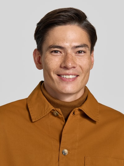 Selected Regular Fit Freizeithemd aus Baumwoll-Mix Modell 'MOTTO' Camel 3