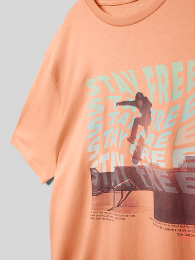 Tom Tailor T-Shirt mit Motiv-Print Apricot 2