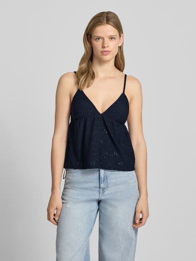 ONLY Regular Fit Trägertop mit Lochmuster Modell 'SMILLA' Marine 4