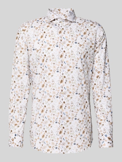 Profuomo Regular Fit Business-Hemd mit Haifischkragen Modell 'Cutaway' Sand 2