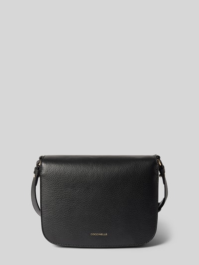 Coccinelle Crossbody Bag aus Leder mit Label-Detail Black 4